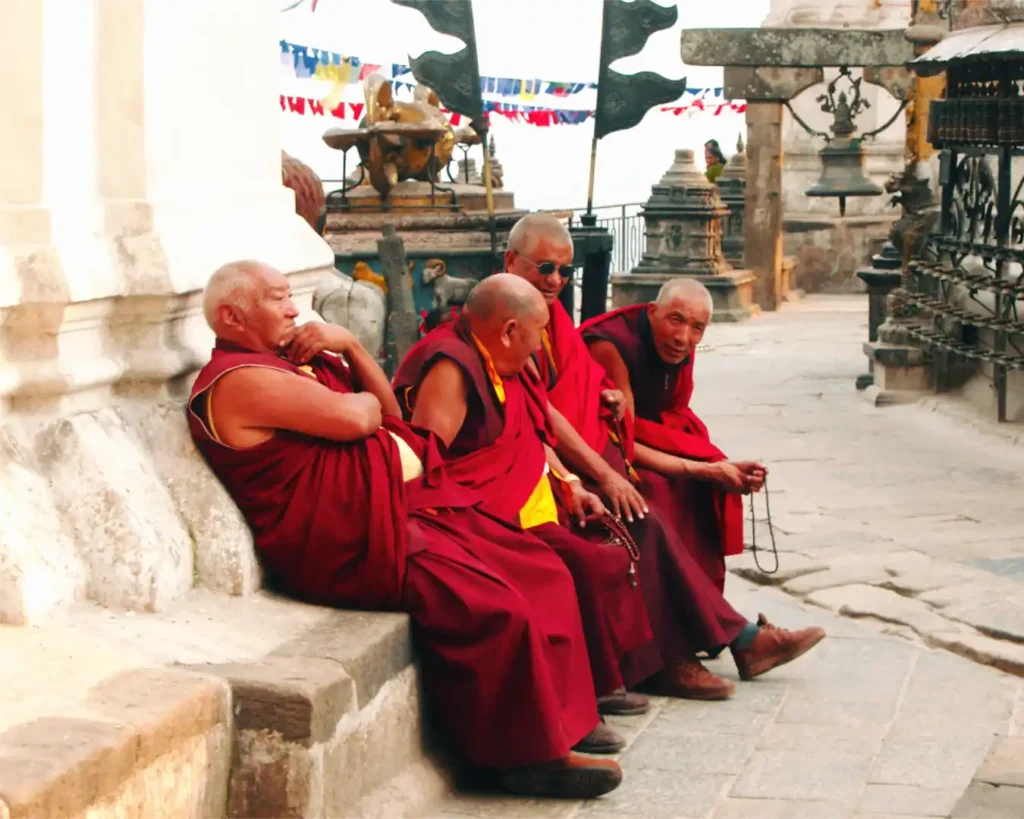 Mönche in Kathmandu