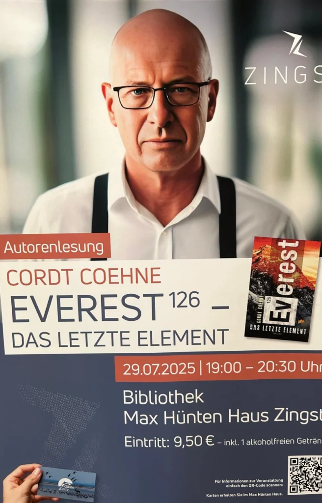 Cordt Coehne liest in der Bibliothek Max Hünten Haus Zingst